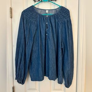 Old Navy denim top nwot sz L